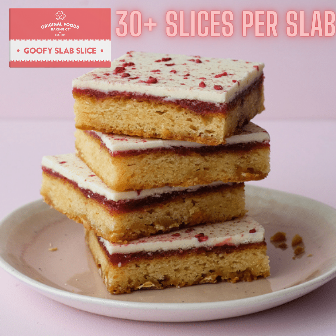 Slice Slab Gluten Free Blonde-berry white chocolate Brownie   1.9kg (30 slices per carton)